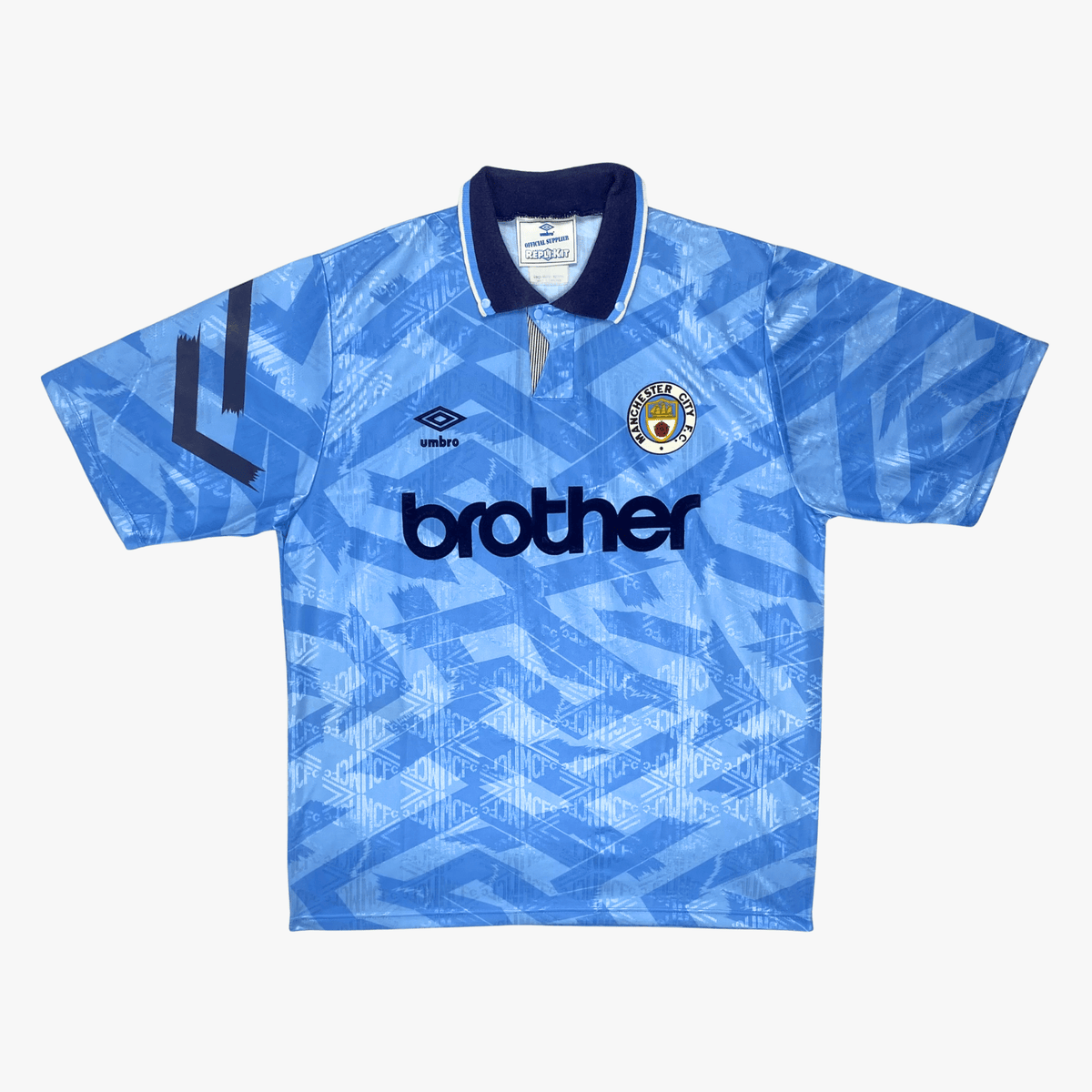 Vintage Manchester City 1991-1993 Home football shirt, size L | Nostalgic Football Shirts