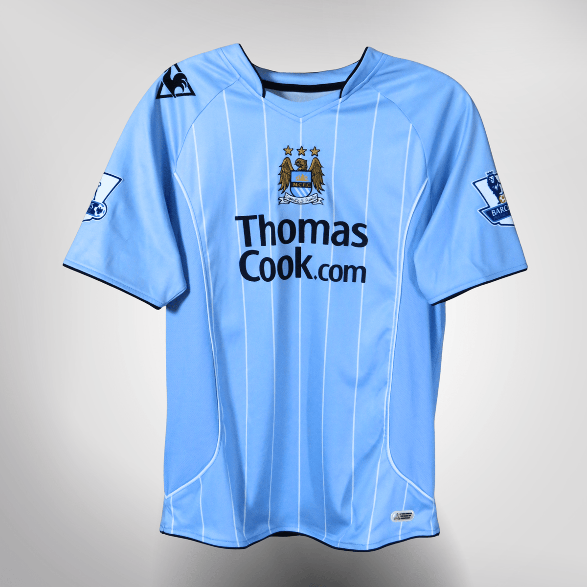 Authentic Le Coq Sportif Manchester City 2007-2008 Home shirt, Richards 2 on the back, size M | Nostalgic Football Shirts