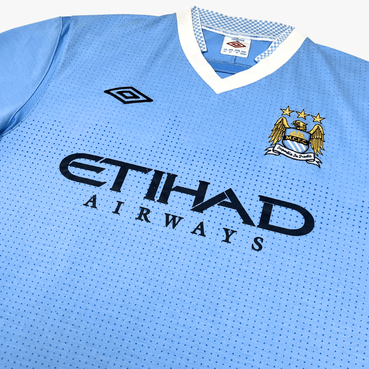 Original Manchester City 2011-2012 Home football shirt, size L, Agüero 16 | Nostalgic Football Shirts