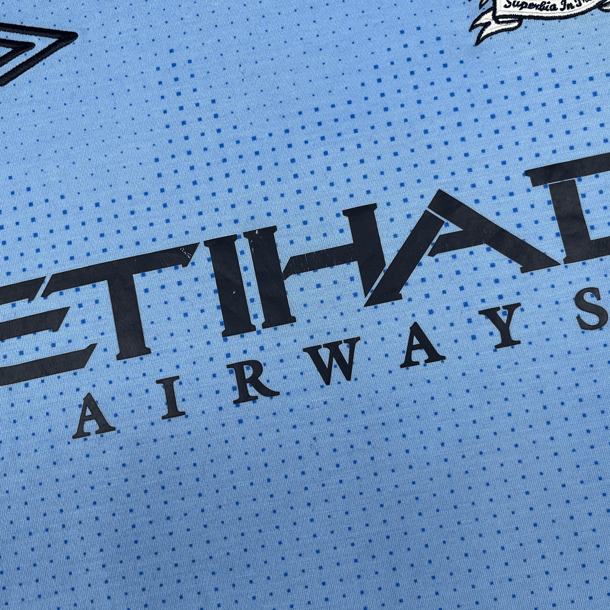 Original Manchester City 2011-2012 Home football shirt, size L, Agüero 16 | Nostalgic Football Shirts
