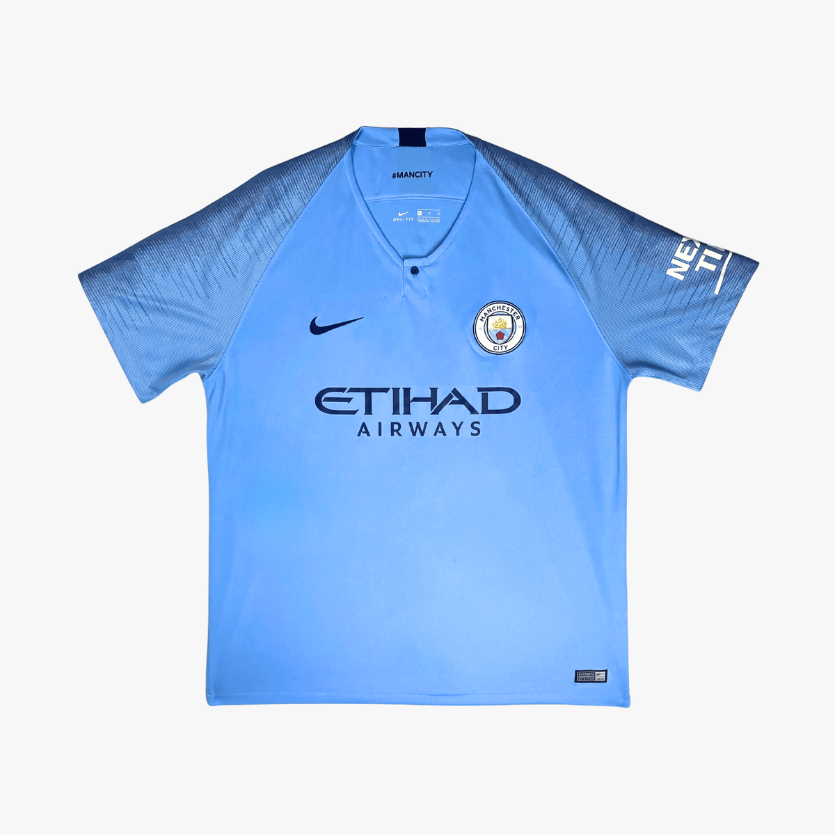 Authentic Nike Manchester City 2018-2019 Home shirt, Mahrez 26 on the back, size XL | Nostalgic Football Shirts