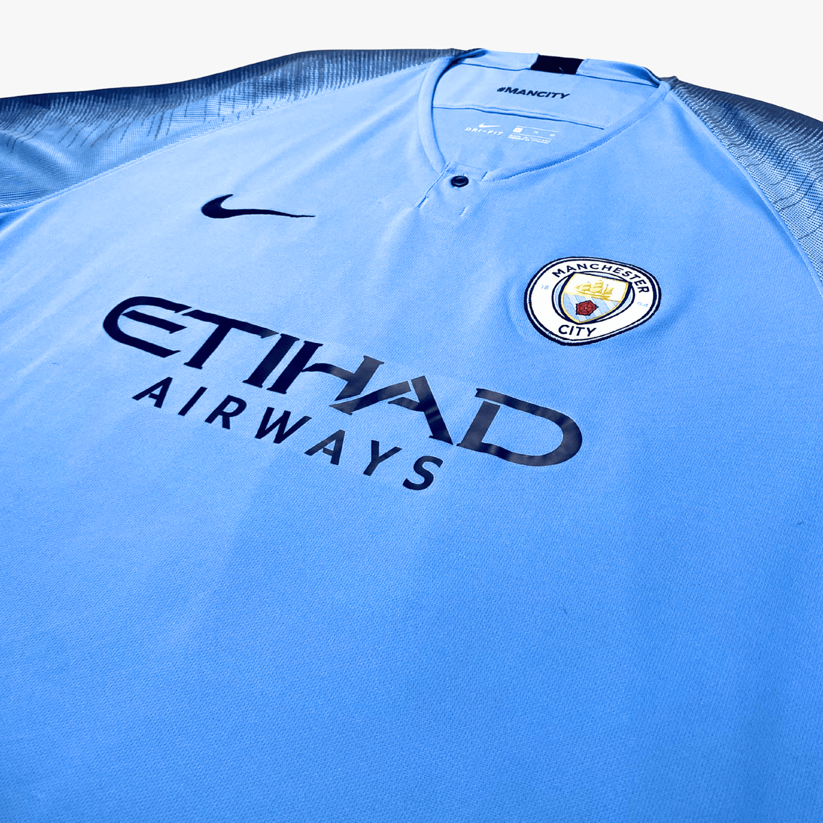 Original Manchester City 2018-2019 Home football shirt, size XL, Mahrez 26 | Nostalgic Football Shirts