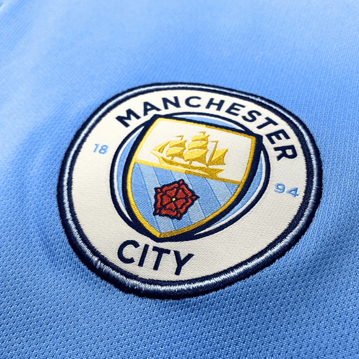 Vintage Manchester City 2018-2019 Home football shirt with Mahrez 26 print, size XL | Nostalgic Football Shirts