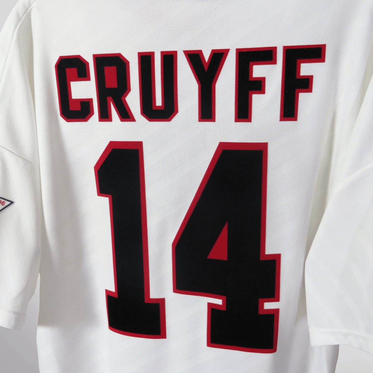 Retro Manchester United 1996-1997 Away football jersey by Umbro, Jordi Cruyff 14, size XL | Nostalgic Football Shirts