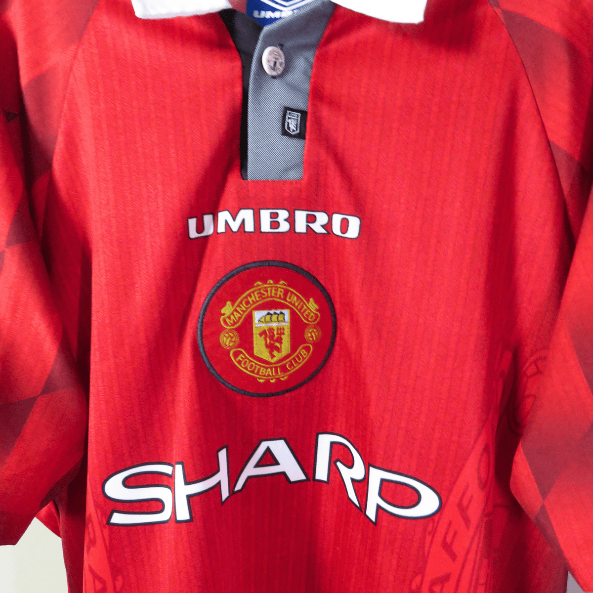 Original Manchester United 1996-1998 Home football shirt, size L, Cantona 7 | Nostalgic Football Shirts