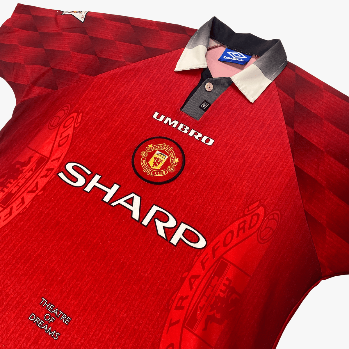 Original Manchester United 1996-1998 Home football shirt, size L, Solskjaer 20 | Nostalgic Football Shirts