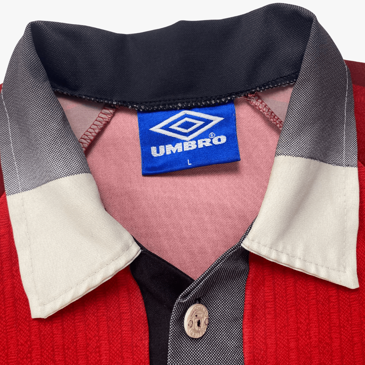 Authentic Umbro Manchester United 1996-1998 Home shirt, Solskjaer 20 on the back, size L | Nostalgic Football Shirts