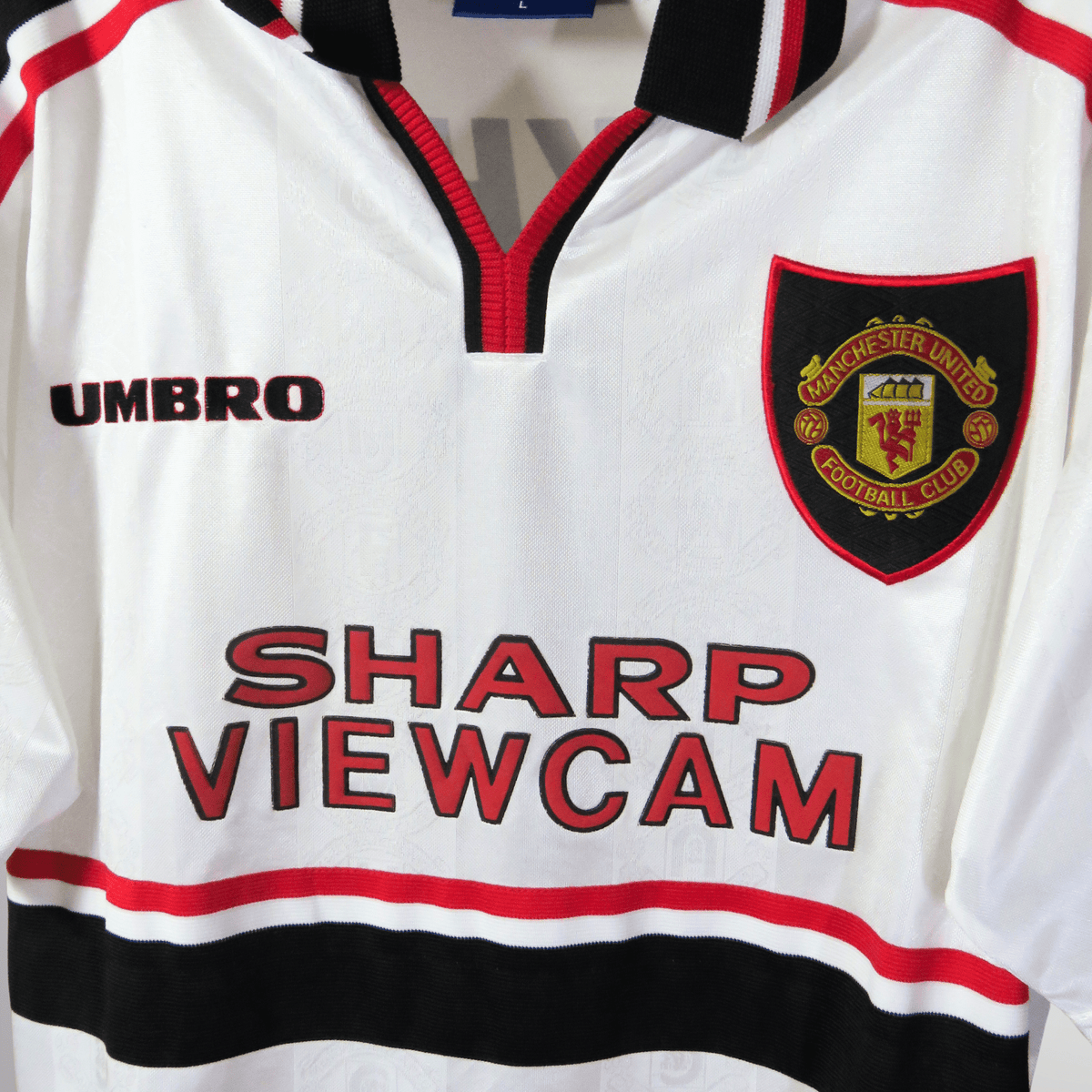 Original Manchester United 1997-1999 Away football shirt, size L, Beckham 7 | Nostalgic Football Shirts