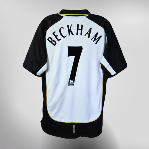 Vintage Manchester United 2001-2002 Away football shirt with Beckham 7 print, size XL | Nostalgic Football Shirts