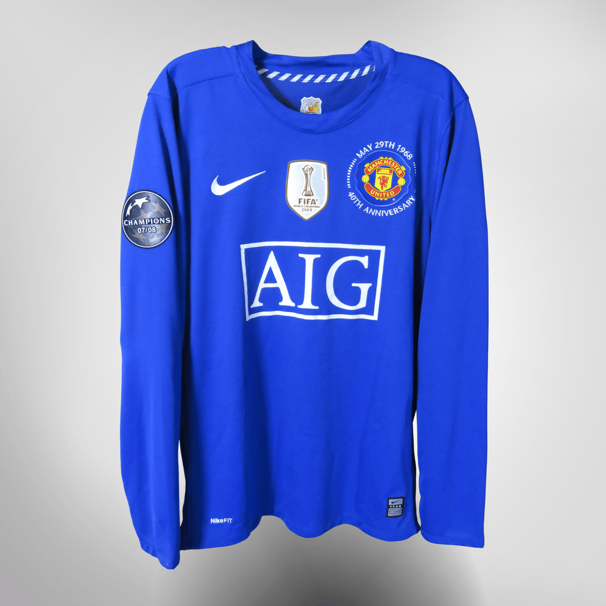 Authentic Nike Manchester United 2008-2009 Third longsleeve shirt, Ronaldo 7 on the back, size M | Nostalgic Football Shirts