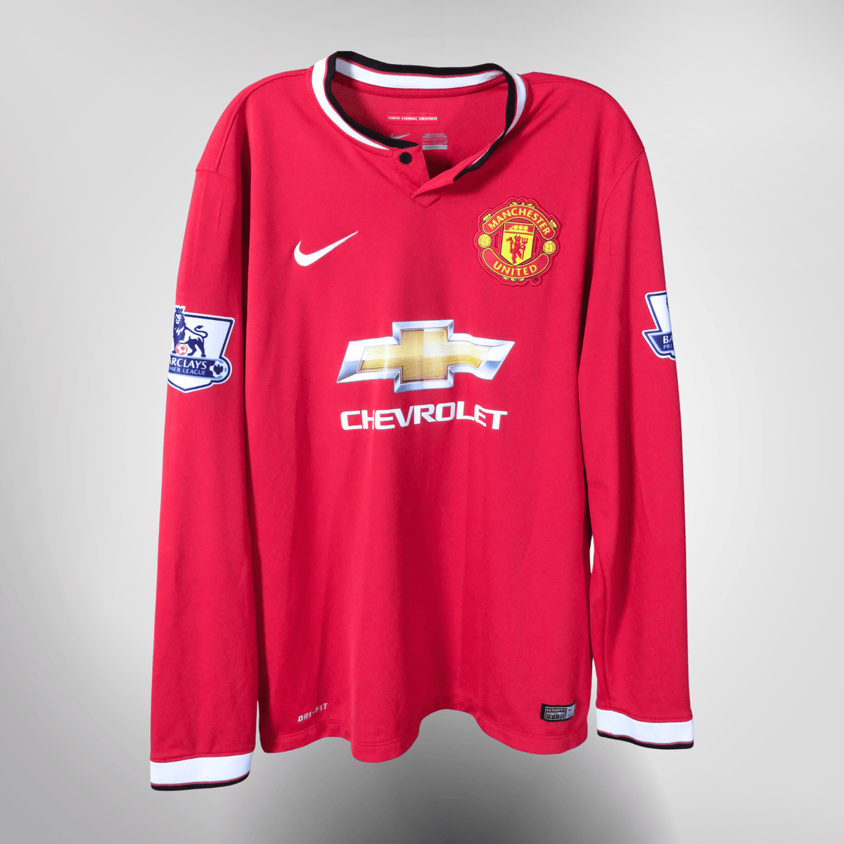 Authentic Nike Manchester United 2014-2015 Home longsleeve shirt, Di María 7 on the back, size L | Nostalgic Football Shirts