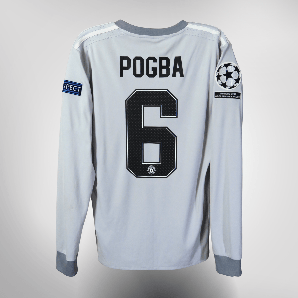 Vintage Manchester United 2017-2018 Third longsleeve football shirt with Pogba 6 print, size S | Nostalgic Football Shirts