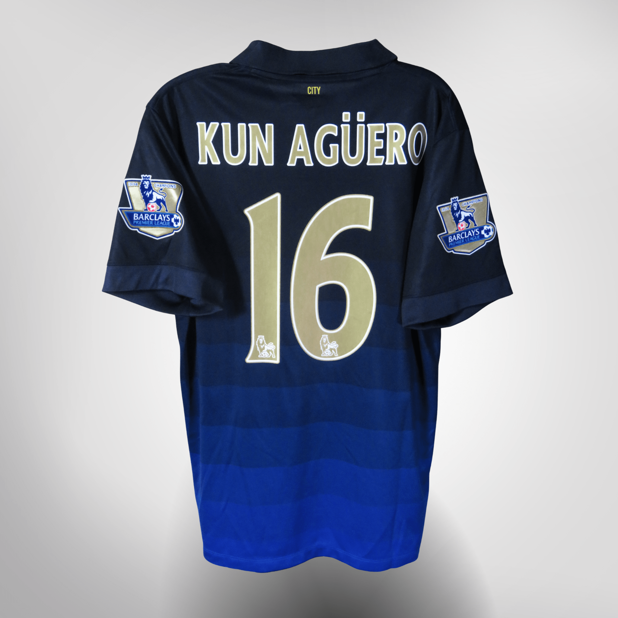 Manchester City 2014-15 Away Agüero #16 Shirt L