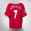 Manchester United 2004-06 Home Ronaldo # Shirt L