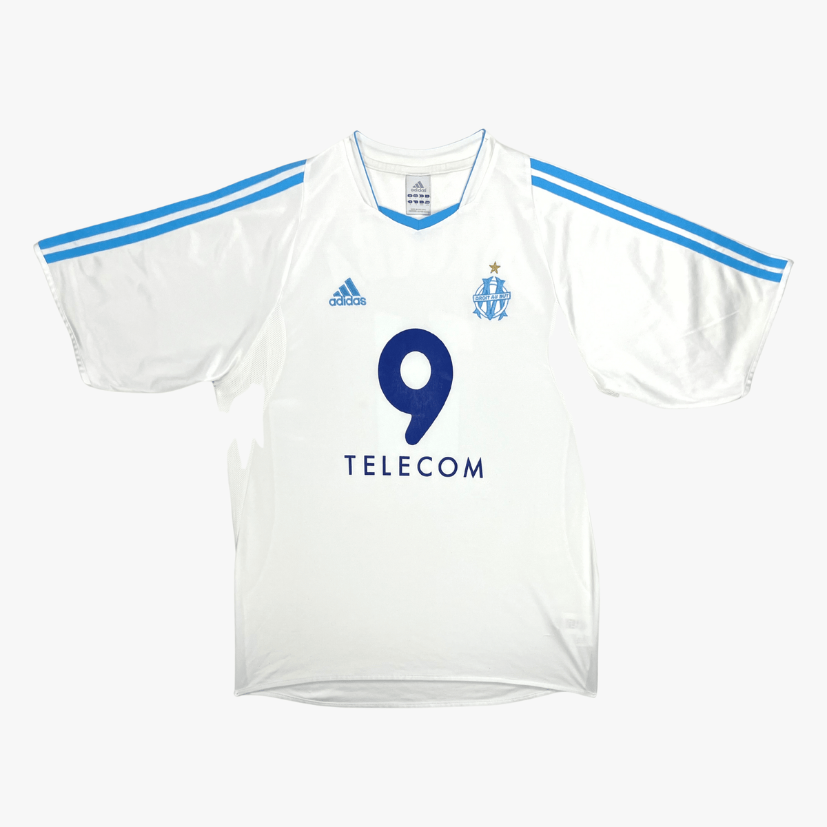 Authentic Adidas Marseille 2003-2004 Home shirt, Drogba 11 on the back, size L | Nostalgic Football Shirts
