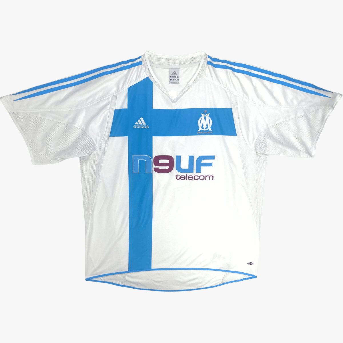 Authentic Adidas Marseille 2004-2005 Home shirt, Lizarazu 3 on the back, size XXL | Nostalgic Football Shirts