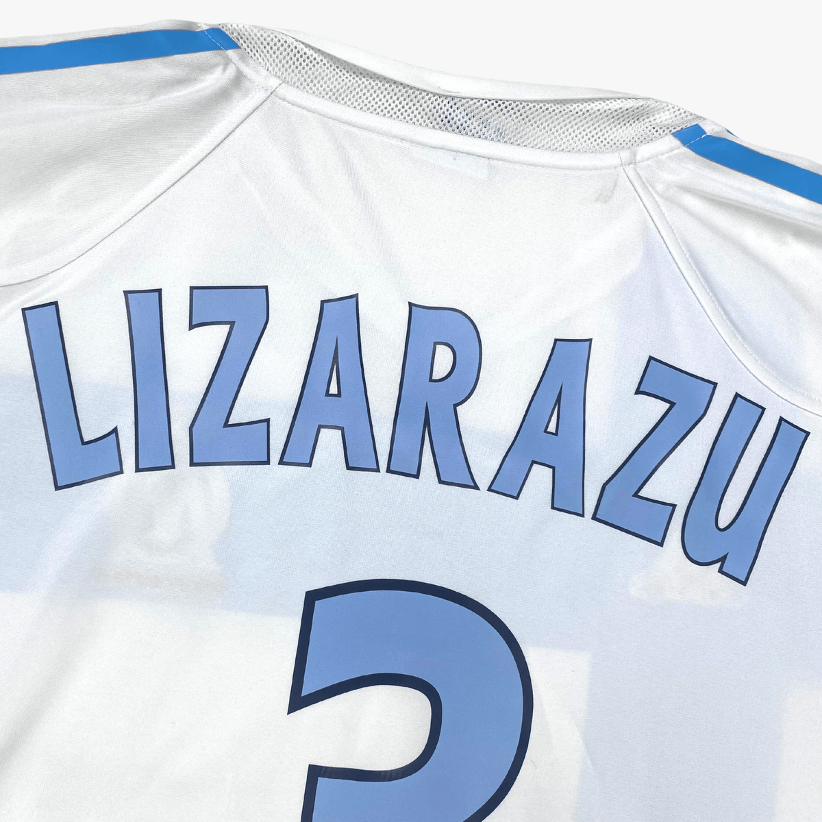 Retro Marseille 2004-2005 Home football jersey by Adidas, Lizarazu 3, size XXL | Nostalgic Football Shirts