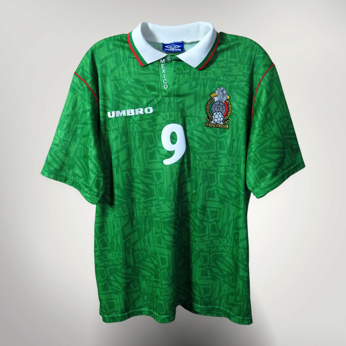 Mexico 1994-1995 Home shirt, Sanchez 9, Umbro, size L | Nostalgic Football Shirts