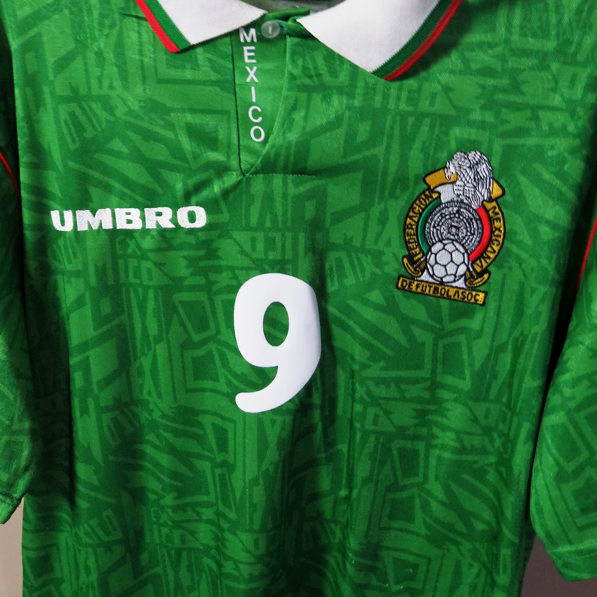 Mexico 1994-1995 Home shirt, Sanchez 9, Umbro, size L | Nostalgic Football Shirts