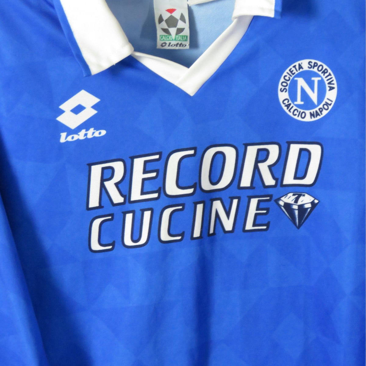 Retro Napoli 1994-1995 Home longsleeve football jersey by Lotto, size S | Nostalgic Football Shirts