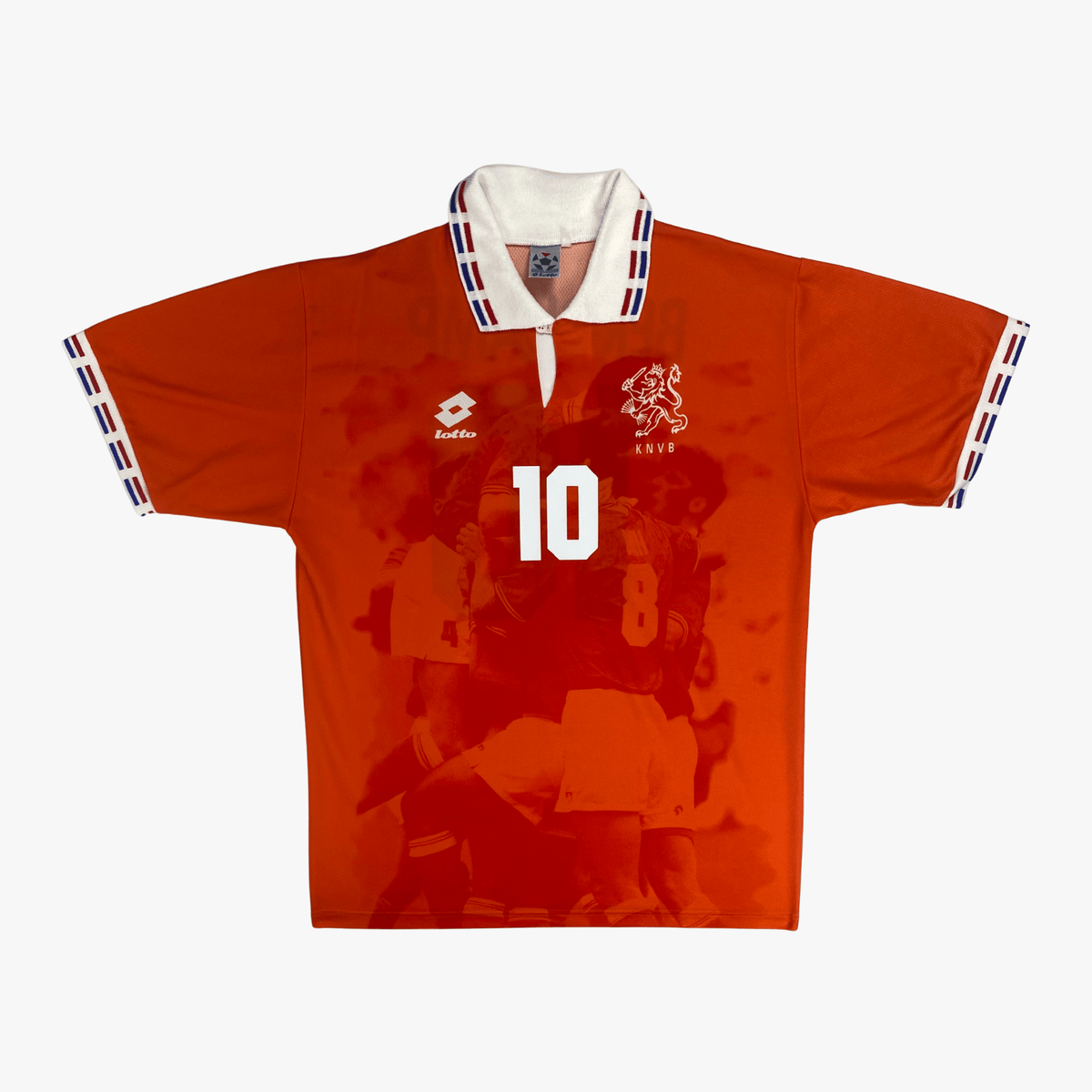 Authentic Lotto Netherlands 1996-1997 Home shirt, Bergkamp 10 on the back, size L | Nostalgic Football Shirts
