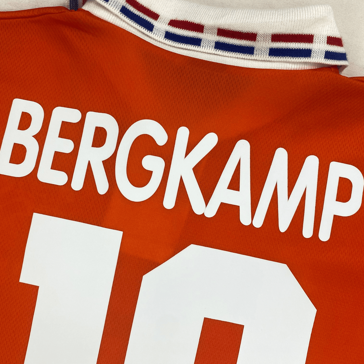 Retro Netherlands 1996-1997 Home football jersey by Lotto, Bergkamp 10, size L | Nostalgic Football Shirts