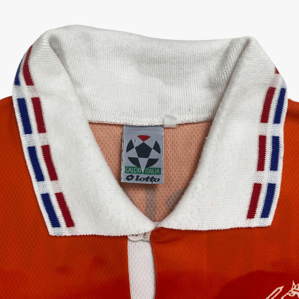 Retro Netherlands 1996-1997 Home football jersey by Lotto, Bergkamp 10, size L | Nostalgic Football Shirts