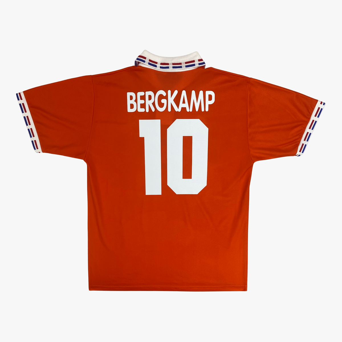 Vintage Netherlands 1996-1997 Home football shirt with Bergkamp 10 print, size L | Nostalgic Football Shirts
