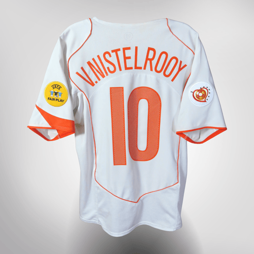 Vintage Netherlands 2004-2006 Away football shirt with Nistelrooy 10 print, size M | Nostalgic Football Shirts