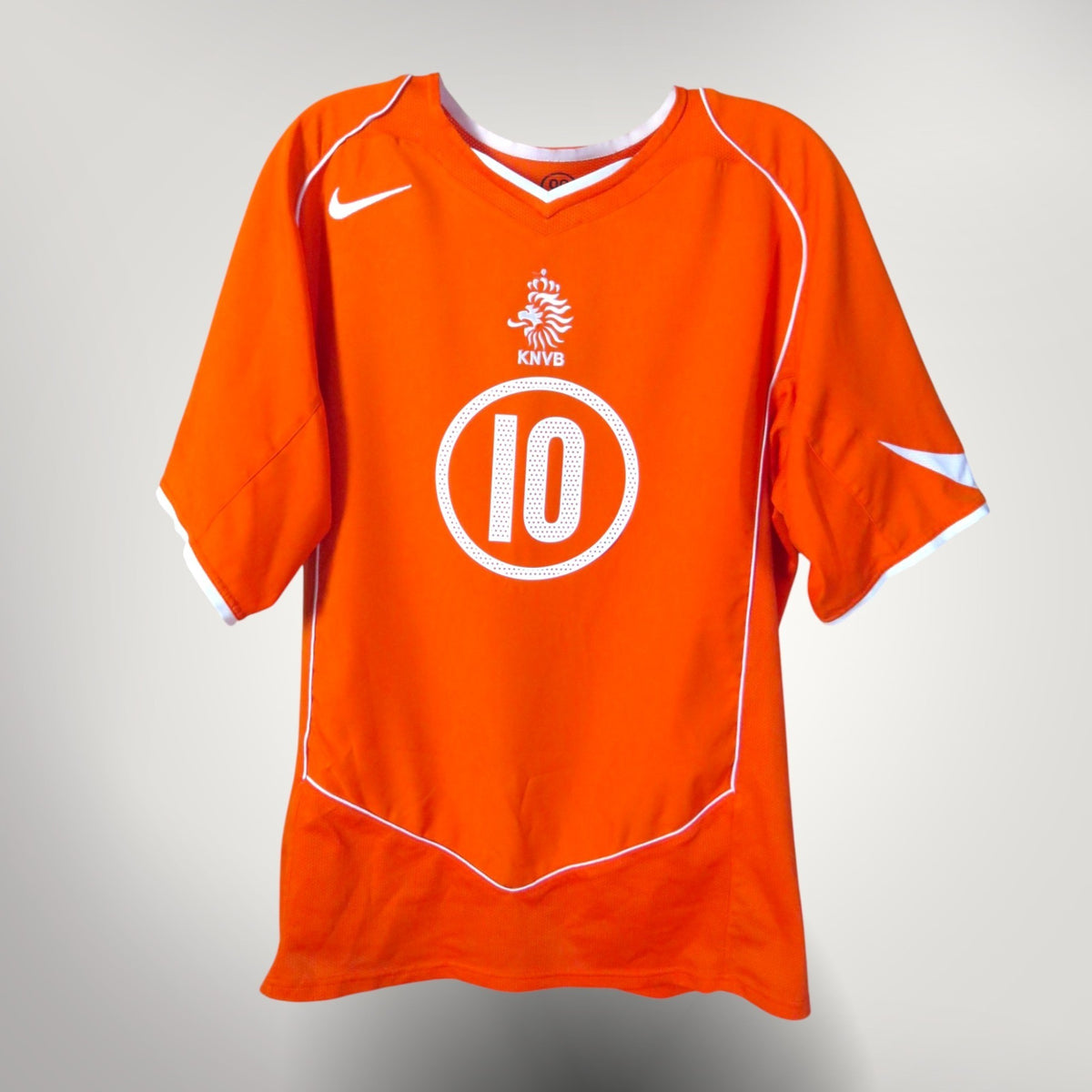 Authentic Nike Netherlands 2004-2006 Home shirt, Van Nistelrooy 10 on the back, size M, product code 116606 | Nostalgic Football Shirts