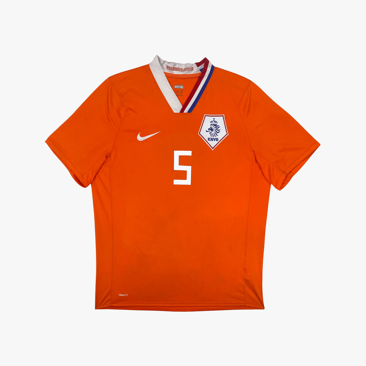 Authentic Nike Netherlands 2008-2010 Home shirt, Van Bronckhorst on the back, size L | Nostalgic Football Shirts