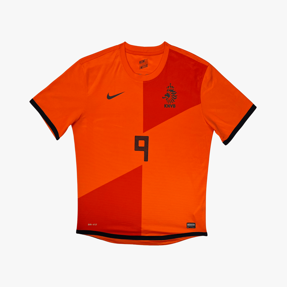 Authentic Nike Netherlands 2012-2014 Home shirt, Huntelaar 9 on the back, size L | Nostalgic Football Shirts