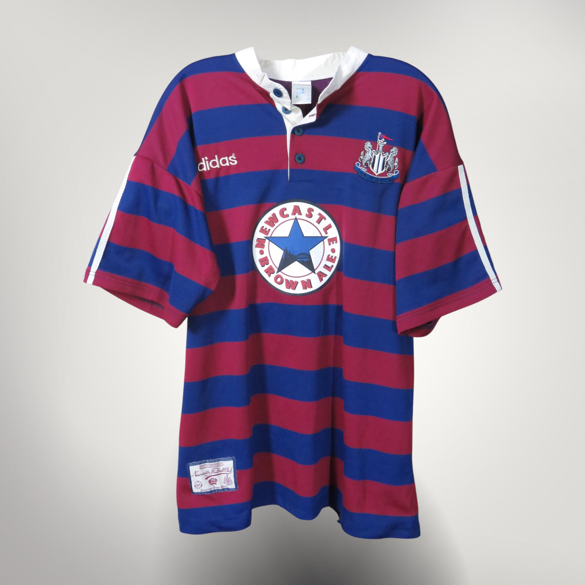 Authentic Adidas Newcastle United 1995-1997 Away shirt, Ginola 14 on the back, size L | Nostalgic Football Shirts