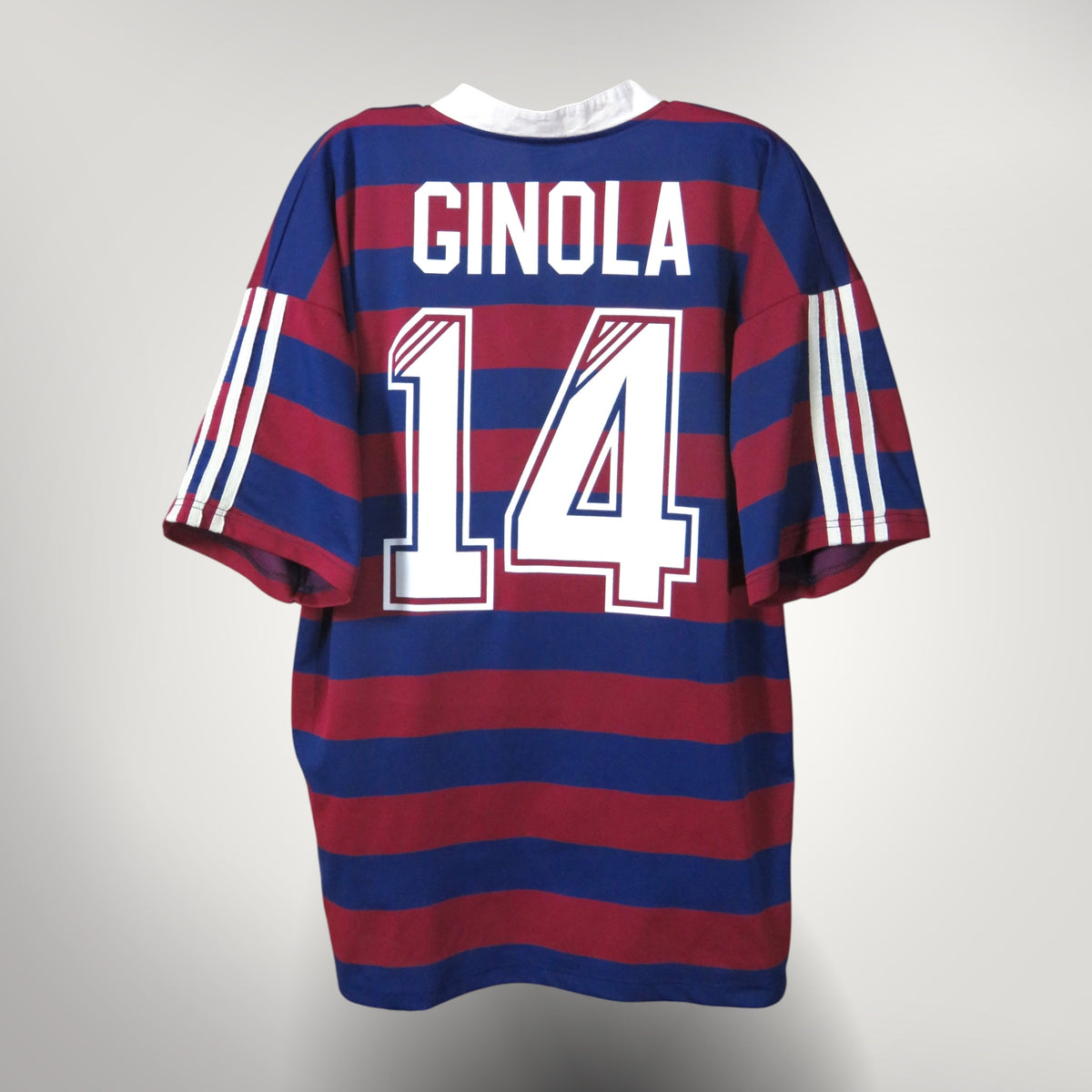 Vintage Newcastle United 1995-1997 Away football shirt with Ginola 14 print, size L | Nostalgic Football Shirts
