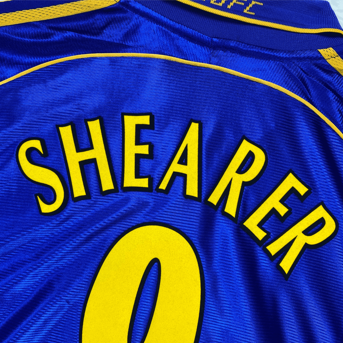 Retro Newcastle United 1998-1999 Away football jersey by Adidas, Shearer 9, size XL | Nostalgic Football Shirts