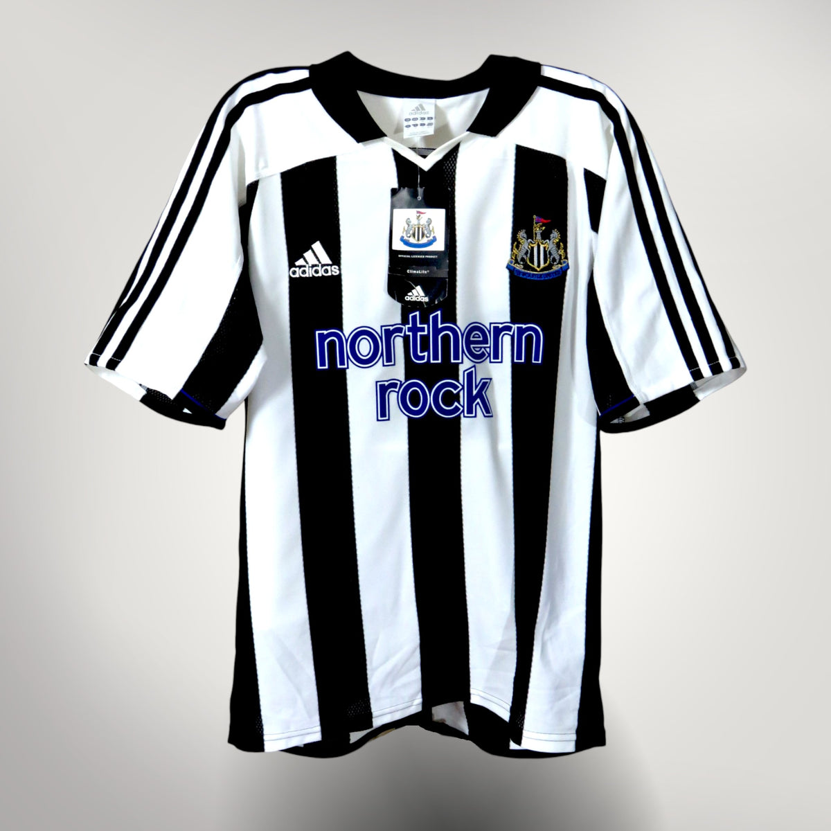 Authentic Adidas Newcastle United 2003-2005 Home shirt, Shearer 9 on the back, size M | Nostalgic Football Shirts