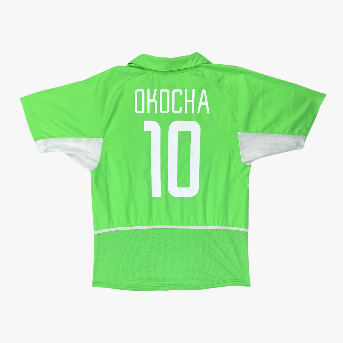 Vintage Nigeria 2002-2004 Home football shirt with Okocha 10 print, size M | Nostalgic Football Shirts