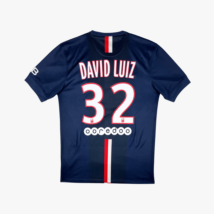 Vintage PSG 2014-2015 Home football shirt with David Luiz 32 print, size S | Nostalgic Football Shirts