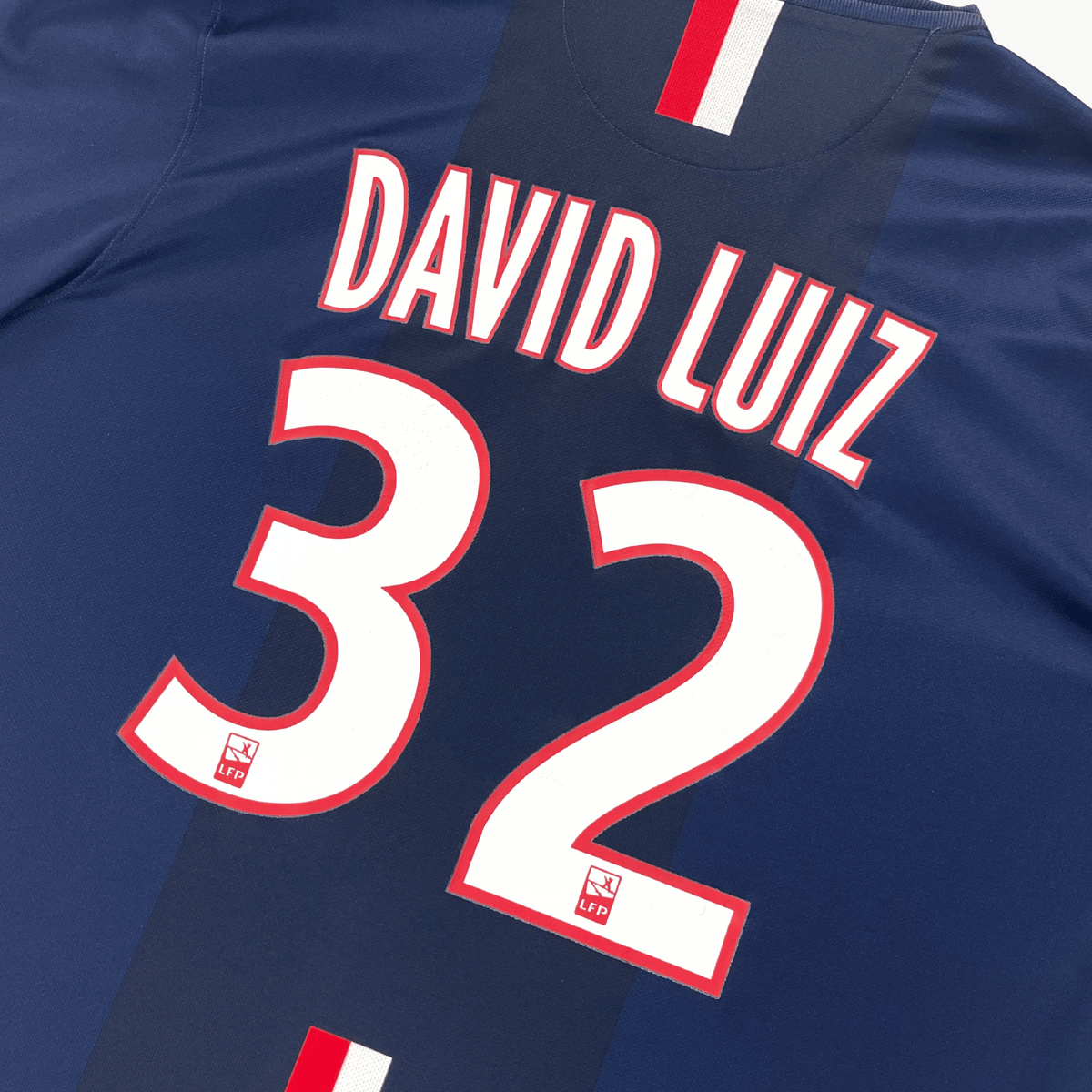 Original PSG 2014-2015 Home football shirt, size L, David Luiz 32 | Nostalgic Football Shirts