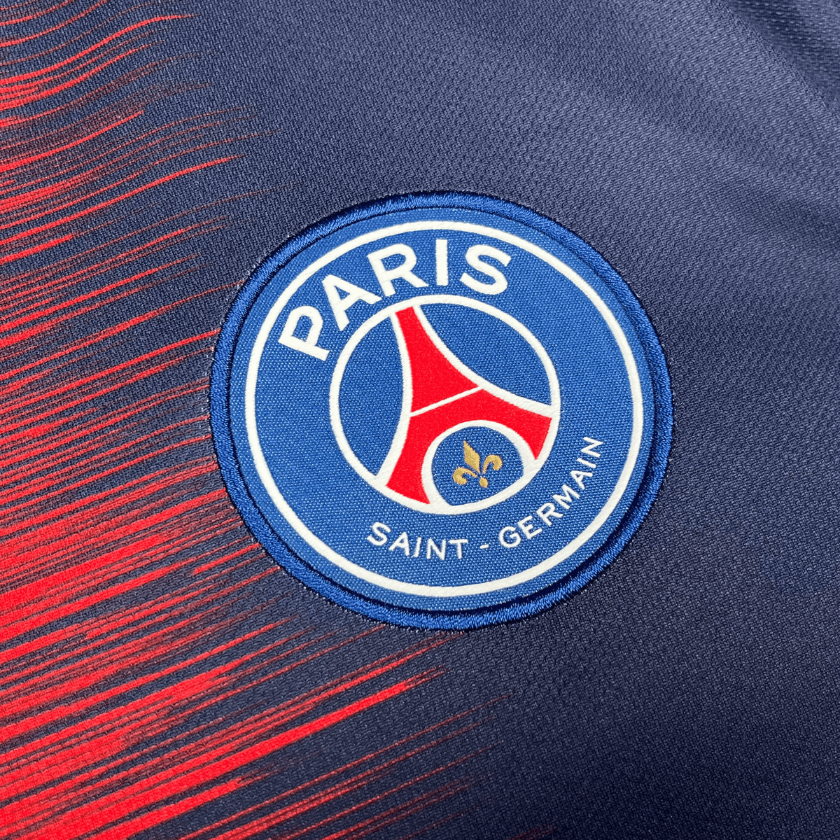 Vintage PSG 2018-2019 Home football shirt with Mbappé 7 print, size S | Nostalgic Football Shirts