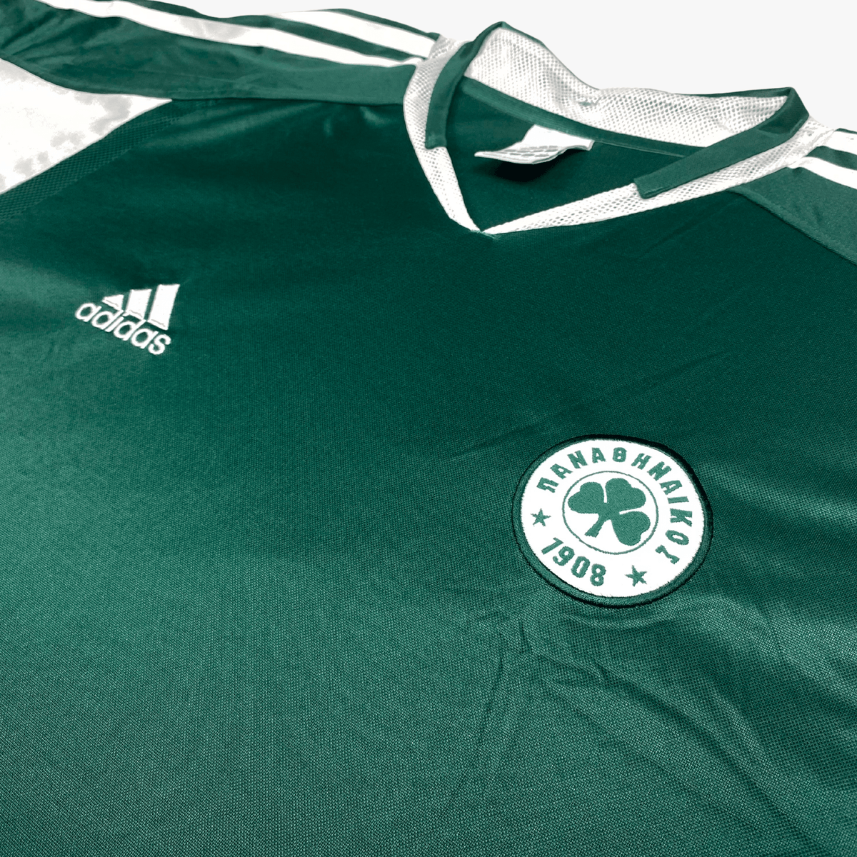 Retro Panathinaikos 2004-2005 Home football jersey by Adidas, size L | Nostalgic Football Shirts