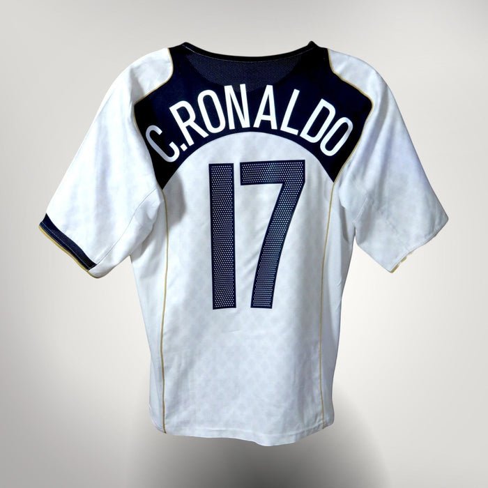 Vintage Portugal 2004-2006 Away football shirt with Ronaldo 17 print, size S | Nostalgic Football Shirts