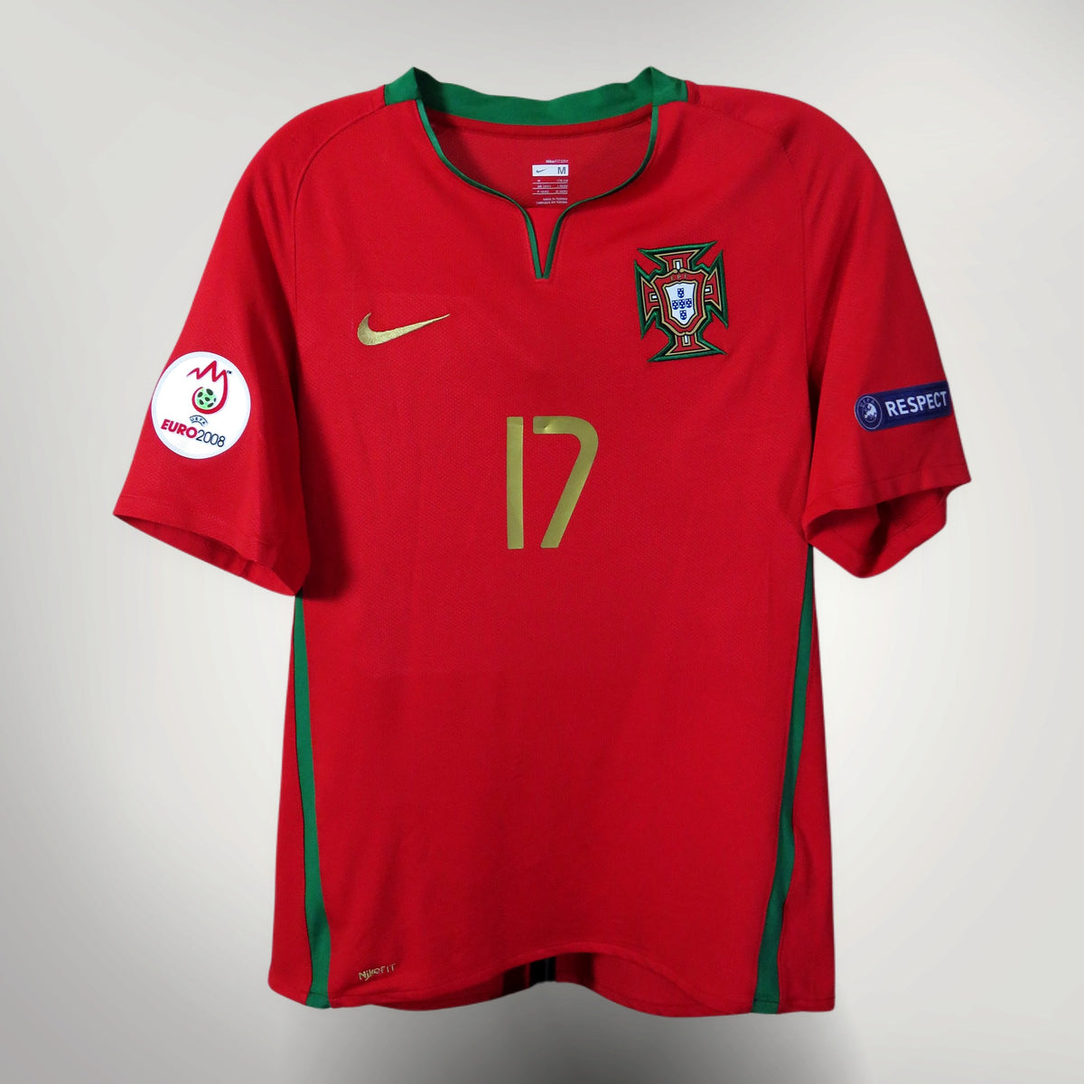 Portugal 2008-2009 Home shirt, Quaresma 17, Nike, size M, product code 265759-611 | Nostalgic Football Shirts