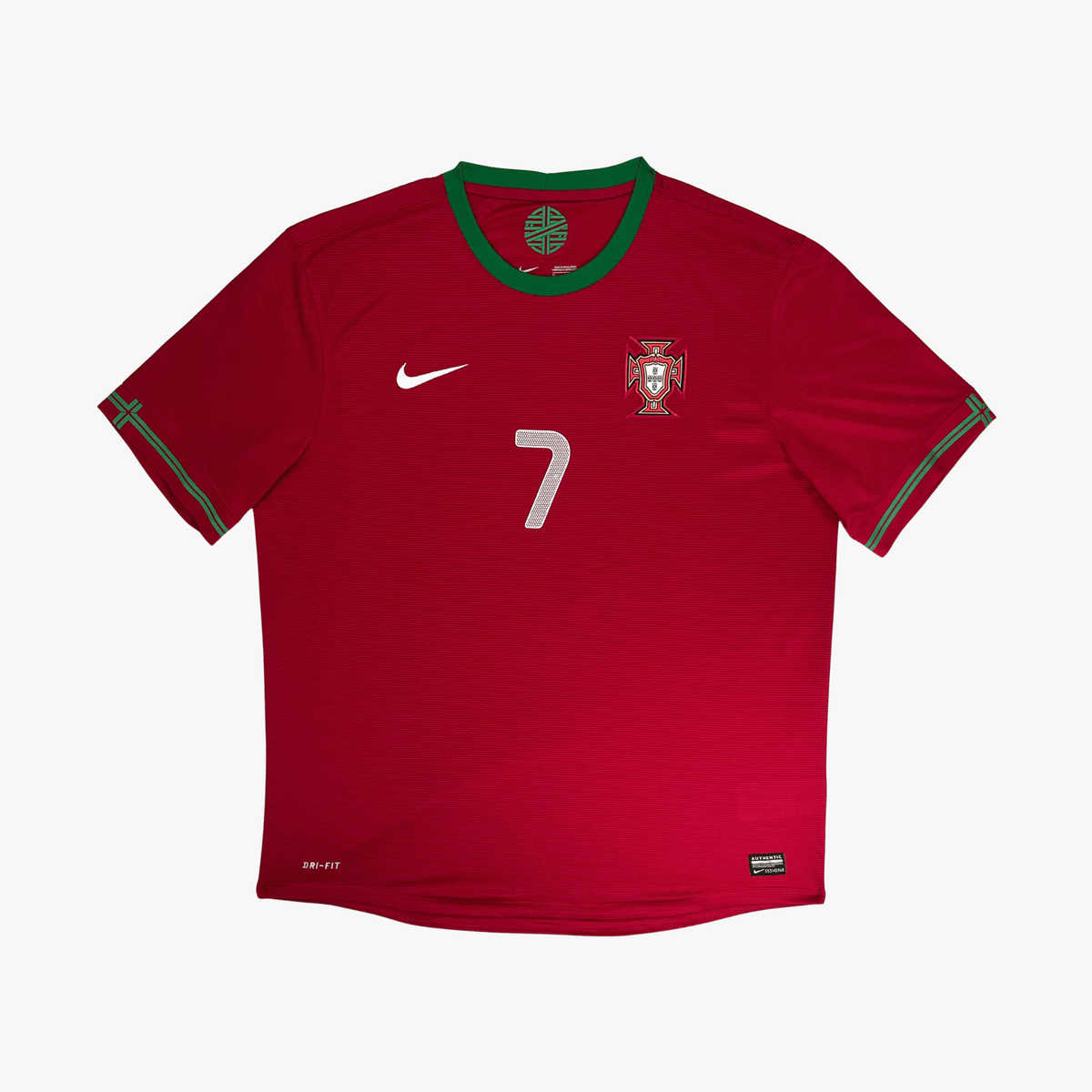 Authentic Nike Portugal 2012-2013 Home shirt, Ronaldo 7 on the back, size XL | Nostalgic Football Shirts