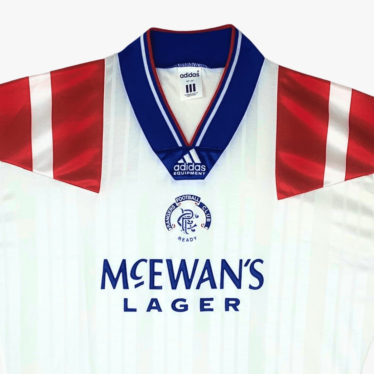 Authentic Adidas Rangers 1992-1994 Away shirt, size XL | Nostalgic Football Shirts