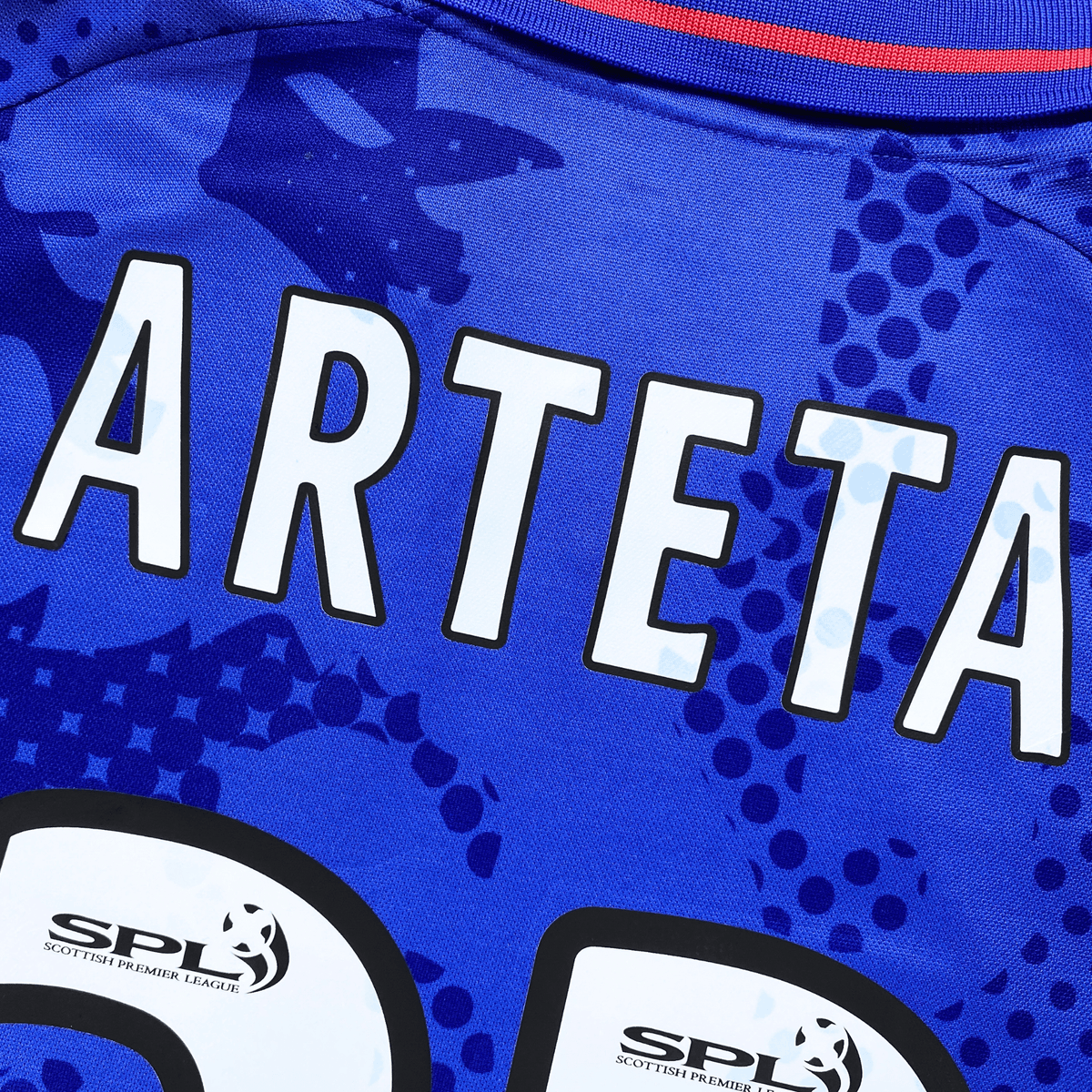 Retro Rangers 2002-2003 Home football jersey by Diadora, Arteta 23, size L | Nostalgic Football Shirts