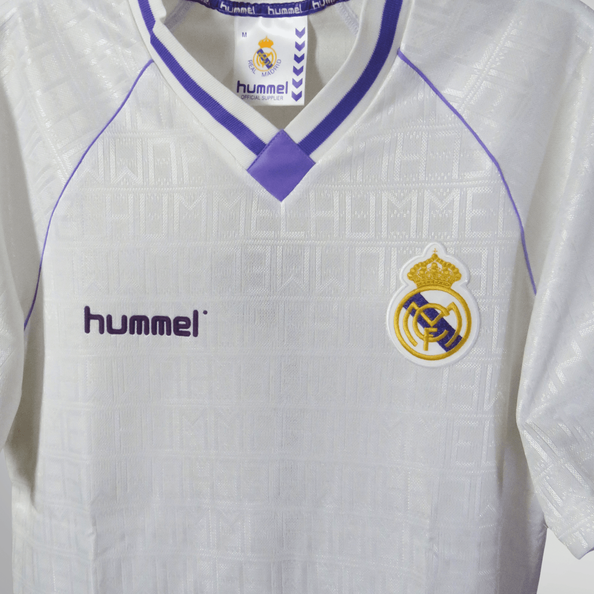 Retro Real Madrid 1990-1991 Home football jersey by Hummel, size M | Nostalgic Football Shirts