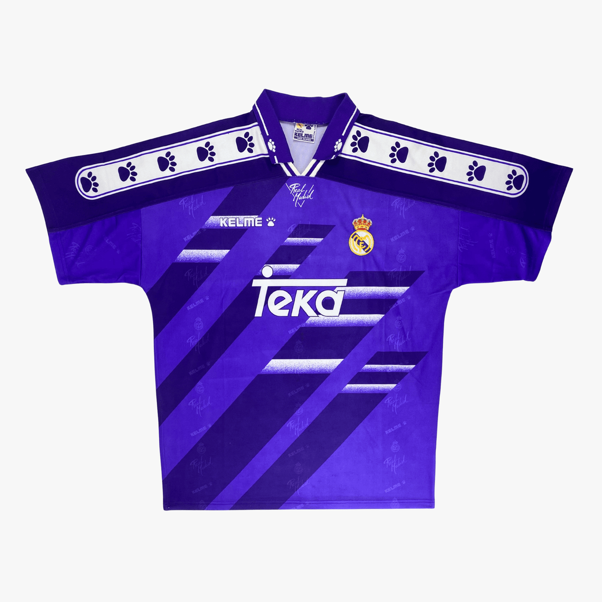 Authentic Kelme Real Madrid 1995-1996 Away shirt, Laudrup 10 on the back, size XL | Nostalgic Football Shirts
