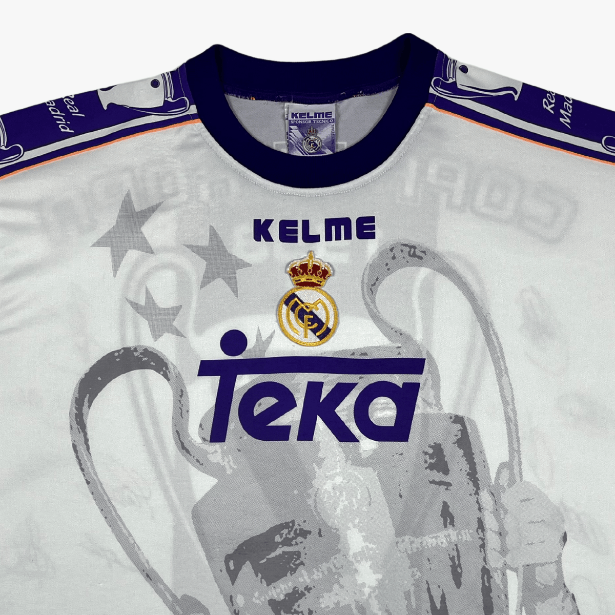 Retro Real Madrid 1997-1998 Copa Europa jersey by Kelme, size M | Nostalgic Football Shirts