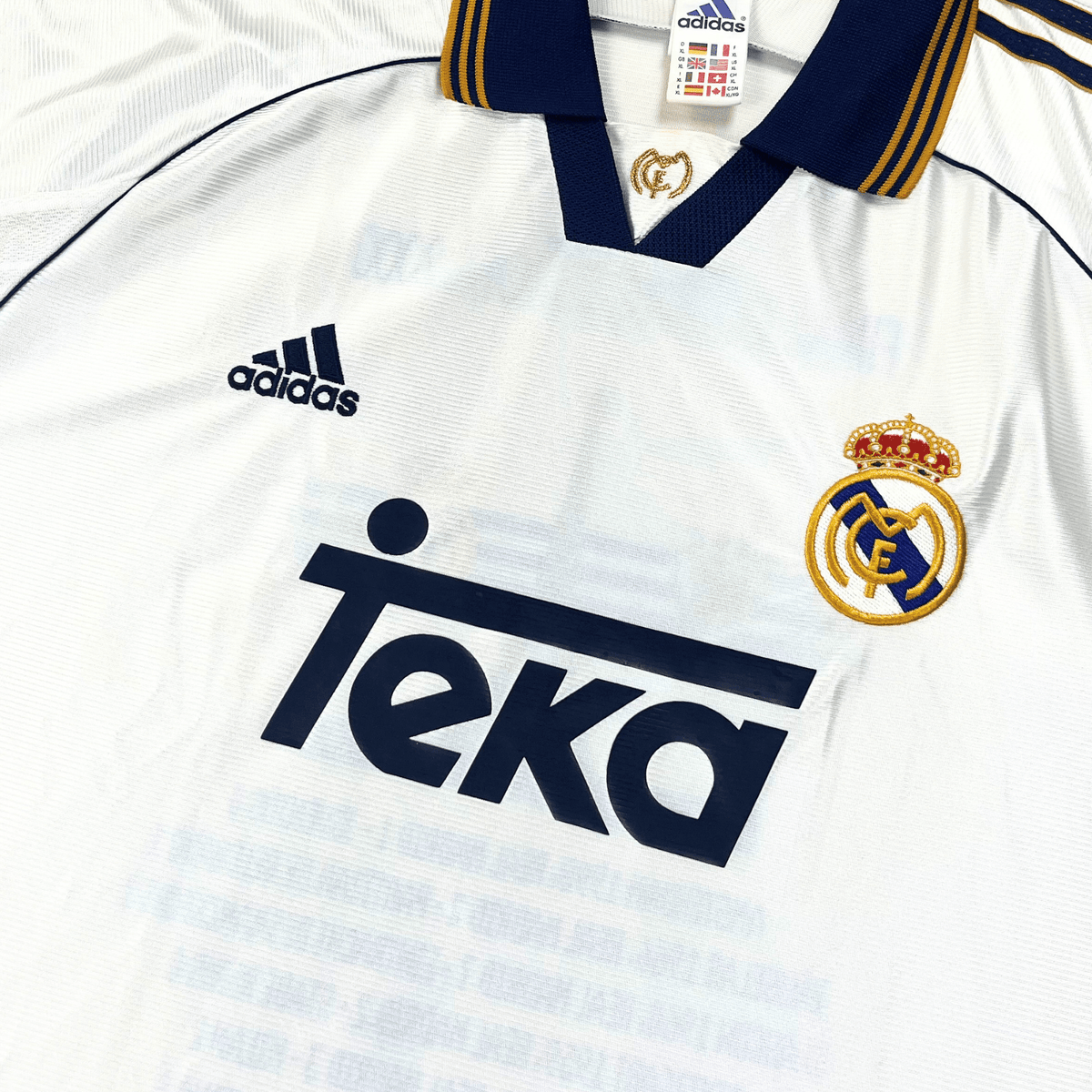 Retro Real Madrid 1998-1999 Home football jersey by Adidas, size XL | Nostalgic Football Shirts